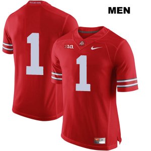 Men's NCAA Ohio State Buckeyes Jeffrey Okudah #1 College Stitched No Name Authentic Nike Red Football Jersey YJ20C83VA